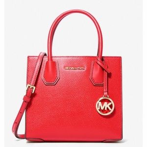 Michael Kors Mercer Medium Pebbled Leather Crossbody Bag